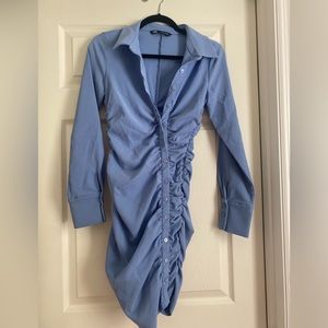 Zara Ruched Shirt Dress